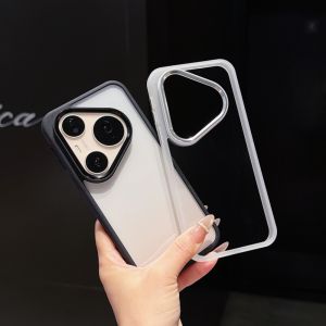 Luxury Clear PC Metal Lens Frame Full Bumper Phone Case For HuaWei Pura 90 80 70 Mate 80 70 P90 P80 P70 Air Pro Max Ultra Cover