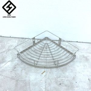 Kệ góc phòng tắm INOX 304 cao cấp 1 tầng (20x2025x25 cm) kệ góc đa năng đựng đồ dùng gia vị dụng cụ nhà bếp nhà tắm tiện lợi