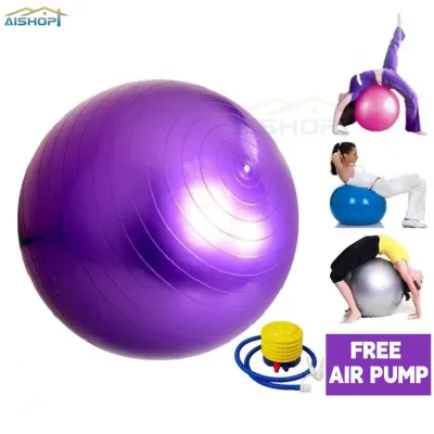 [SG Seller]Exercise Ball Weight Loss Bola Yoga Fitness Yoga Ball Anti-Burst Yoga Ball Thickened Stability Balance Ball Birthing Ball Portable Yoga