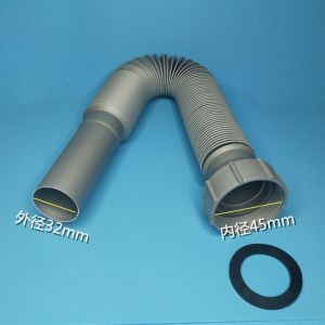 45mm PVC Flexible Bottle Trap Kitchen Sink Hose Paip Sinki Dapur Pipe Drain Extension下水器软管软喉