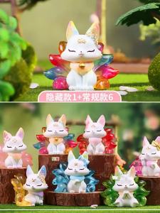 <822> สุนัขจิ้งจอกโบราณรุ่นที่สองภูเขาและทะเลสุนัขจิ้งจอกเก้าหางกล่องตาบอดตุ๊กตาเล่นอินเทรนด์ Tushan เก้าหางเนินเขาสีเขียวเครื่องประดับสุนัขจิ้งจอก