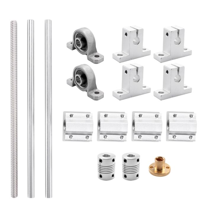 (R Z U F) 15Pcs 200Mm Optical Axis Guide Bearing Housings Aluminum Rail ...