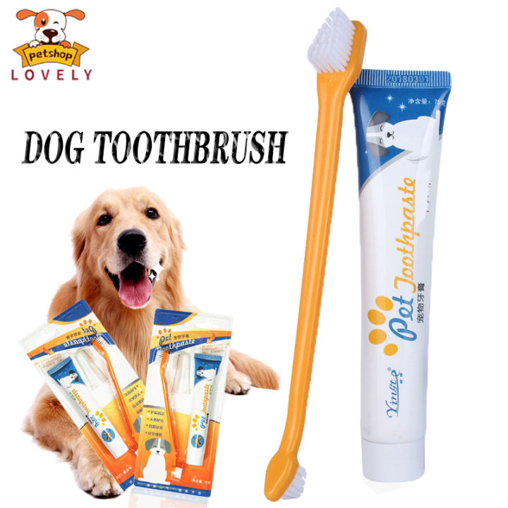 Dog Toothbrush Set Pet Supplies Cat Toothpaste Set Mouth Cleaning Care ...