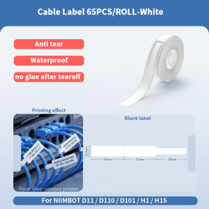 【Cable Label】 NIIMBOT D11 / D110 / D101 / H1 / H1S Label Printer PaperMini Colorful Label Maker TapeSticker Printing ThermalWaterproof Anti-Oil Scratch-Resistantwire cord data line Price Stick