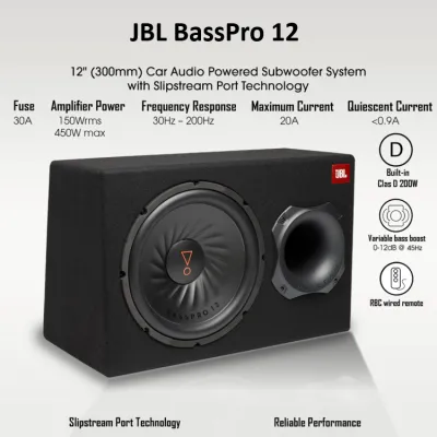 JBL BassPro 12 powered Subwoofer enclosure with slipstream port