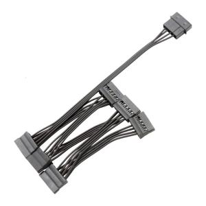 3/4/5/6 Port 4Pin IDE To 15Pin Power Cable Cord 18AWG Wire for Hard Drive PC Server Easy Installation Accessories