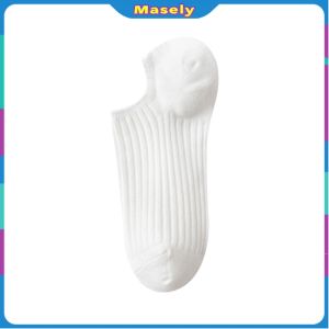 Masely Ladies Socks Cotton Japanese Style Plain Color Breathable and Comfortable Ankle Socks