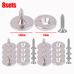 【Swan Home】1/24sets Magnetic Cabinet Snaps Drawer Cupboard Door Magnet Clasps with Screws Hidden Closing Circle Kitchen Wardrobe Seal Snap