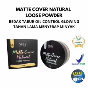 Matte Cover Natural Loose Powder SR12  Bedak Tabur Oil Control Membantu Look Makeup Nampak Natural dan Menyerap Minyak  Ori BPOM