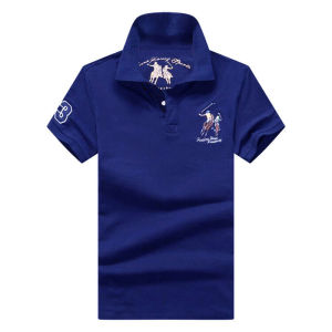 ZeroDis Men Summer Polo Shirt Mens Lapel Plain Breathable Short Sleeve Embroidered Business Casual Polo Shirt