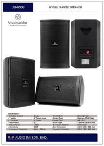 Black Spider JB-6006 6" Full Range Speaker 120W (PAIR)