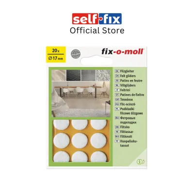 Fix-O-Moll FM-3566300 Felt Gliders Self Adhesive Round (White) 17mm