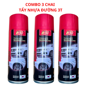 Combo 3 Chai Tẩy Nhựa Đường 3T 450ml Tẩy Vết Băng Keo Đề Can Và Các Vết Bẩn Cứng Đầu Trên Xe Máy Ô Tô