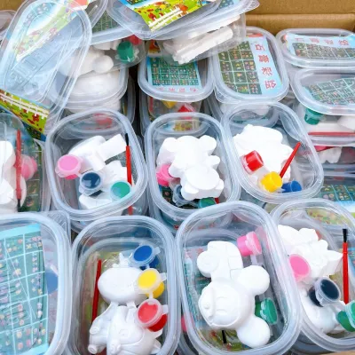 20Pcs Cartoon Coloring Plaster Doll Handmade Diy Educational Toy Graffiti Painting For Kids Toys