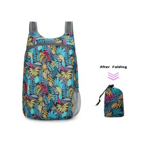 กระเป๋าเป้สะพายหลังแบบพับได้พกพาสะดวกน้ำหนักเบาเป้ลำลองกระเป๋าเดินทางกีฬาพับเก็บได้