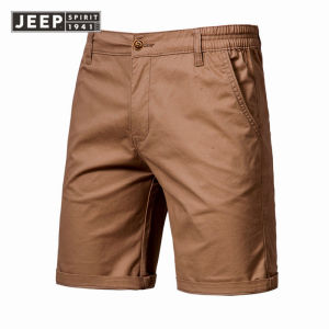 JEEP SPIRIT Quần Soóc Thường Ngày Cotton Mới Mùa Hè Quần Năm Tấc Dáng Ôm Ống Đứng Âu Mỹ Cho Nam Quần Áo Thể Thao Màu Trơn Cỡ Lớn Cho Nam