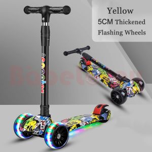 Kids 3 Wheels Kids Scooter Kids Outdoor Toy Folding Scooter Adjustable Height Flash Wheel儿童滑板车
