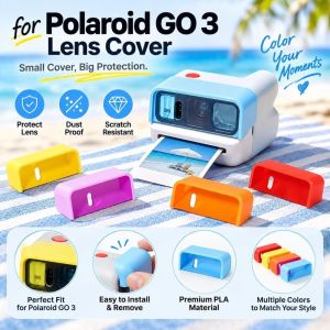 WXUZGC168 Anti-Scratch Camera Lens Cover Wear Resistant Close Fitting Lens Filter Cover Slide-On Fit Dustproof Front Lens Guard for Polaroid Go 3 Daily Photography