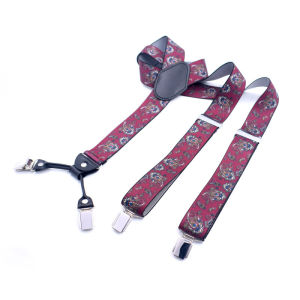Fashion Adjustable Black Leather Suspenders Braces Mens Belt Strap Y Style 4 Clips Trousers Suspensorio Father Gifts h260606