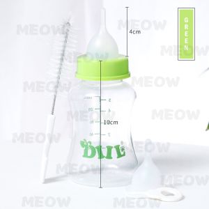 MEOW 150ml Puppy Baby Dog Cat Kitten Feeding Bottle Nursing Feeding Bottle Feeder Milk Bottle Set Botol Susu Anak Kucing