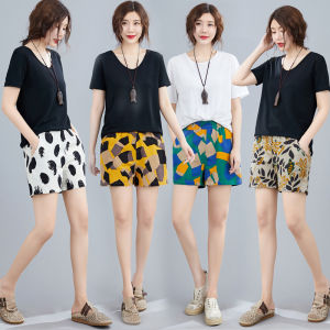 2021 New M-4XL Women Plus Size Shorts Womens Casual Home Wear with Pocket Pants Ladies Beach Sports Shorts Students Korean Style Cotton Linen Pants
