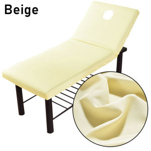 Polycotton SPA Massage Body Relaxation Bedsheet Cover Beauty Salon Table Skirt with Face Hole Soft Fabric All-Round Wrap