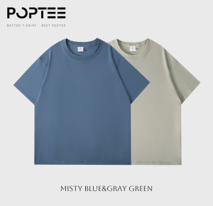 【POPTEE】 Buy 1 Get 1 Cotton100% T-Shirt for Women & Men Fitted Round Neck Summer Top White+White Essential Comfort