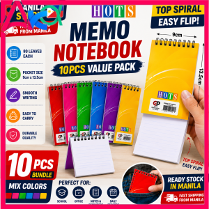 AKA HOTS Spiral Notebook 10PCS Wire Bound Notebook Mini Notebook Pocket Notebook Small Writing Notebook Memo Pad 80 Leaves School Supplies