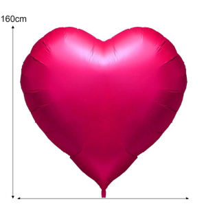 LUMINOU Quá khổ Bong Bóng Ngày Valentine Đỏ Khổng Lồ 63 inch Bong Bóng Hình Trái Tim Lãng mạn Màng nhôm Bong Bóng Tỏ Tình dành cho trang trí sinh nhật ngày Valentine và đám cưới