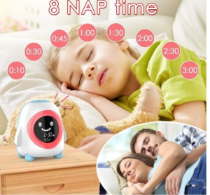 [SG Stock] Kids Sleep Trainer Alarm Clock | Toddler Wake Up Light & Sound Machine | Digital Clock with Night Light & Nap Timer