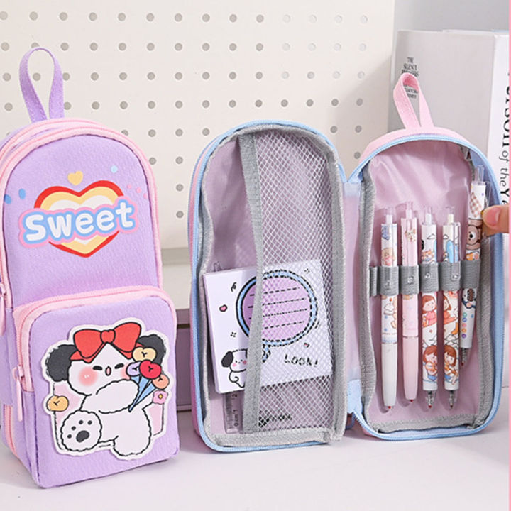 Three-layer large-capacity cartoon pencil case, perfect for Instagram ...