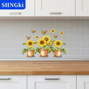 [COD] 🔥🔥🔥SHNGki Hoa Tường Sticker Có Thể Tháo Rời Không Thấm Nước Selfadhesive Hoa Nghệ Thuật Cho Phòng Tắm Bồn Rửa Nhà Bếp Gạch Trang Trí Nội Thất