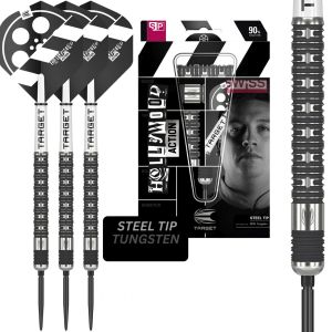 TARGET STEEL TIP DARTS - 22G/23G/24G HOLLYWOOD ACTION CHRIS DOBEY (SWISS) SP 90%TUNGSTEN DART SET