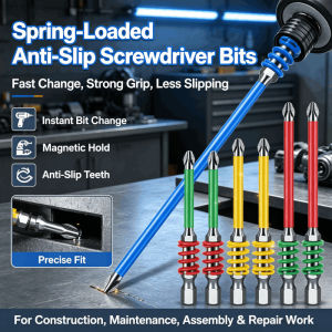 Spring Screwdriver Bit Set Magnetic Phillips Drill Bits High Strength Non Slip Electric Drill Accessories Power Tool