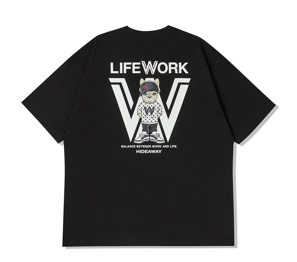 LifeWork] 2023 NEW OVERSIZED 100％ Authentic Hipdok Short Sleeve T