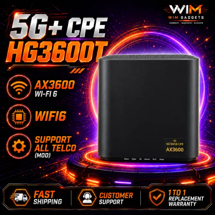 MOD Modem 5G+ CPE WiFi6 HG3600T High Speed Unlimited Internet WiFi For All Operator Home Router