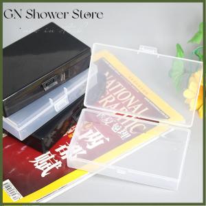 GNStore[COD] กล่องเก็บพลาสติกโปร่งใสสี่เหลี่ยมผืนผ้า Organizer สติ๊กเกอร์กล่องเดสก์ท็อปภาชนะ Snap กันฝุ่นทนทานเก็บเครื่องประดับ