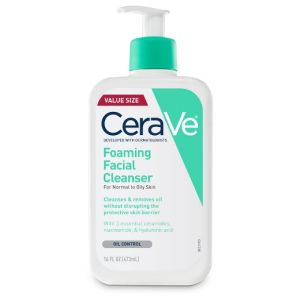 (Bản MỸ) Sữa rửa mặt tạo bọt dành cho da dầu Cerave Foaming Facial Clearser 473ml