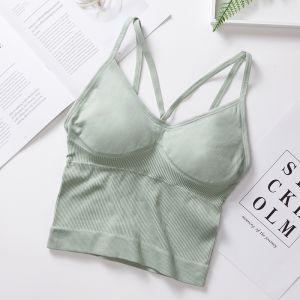 OOS RB467 TANK TOP BRA WANITA DENGAN BUSA - TANK TOP FASHION WANITA - TANK TOP TALI KECIL HALUS - SPORT BRA TALI SILANG