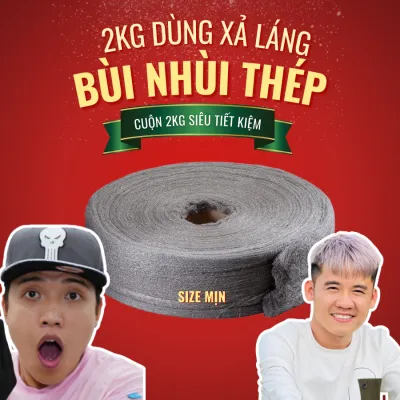 Cuộn 2kg bùi nhùi thép steel wool đánh bóng kim loại hợp kim