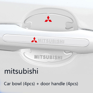 8PCS/set stiker Sticker logo pelindung anti lecet gores gagang handle pintu mobil Untuk Mitsubishi Suzuki Toyota Honda Nissan Daihatsu
