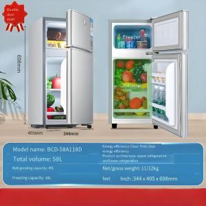 【Two day delivery】Double door refrigerator/with refrigeration and freezing/Level 1 energy-efficient/small refrigerator