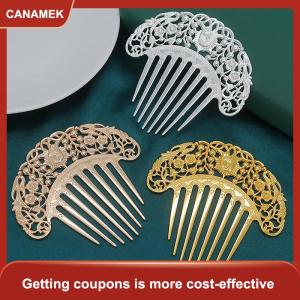 【CANAMEK】 Trung Quốc Kẹp Tóc Retro Tóc Lược Hanfu Món Ăn Kẹp Tóc Trang Trí Rỗng Khắc Tóc Lược Tinh Tế Phụ Kiện Tóc Quà Tặng