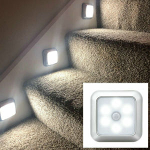 1 Pc 6 LED Night Light Motion Sensor Wall Closet Cabinet Stair Wireless Lamp#2