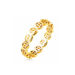 Gold Titanium Ring Stainless Steel Titanium Ring Design With Various Fashionable Elegant Style