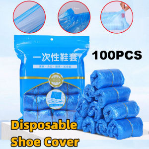 100pcs Disposable Shoe Cover Thickening Non-woven Shoe Cover Waterproof Non-slip Dust-proof Shoe Shoes Cover