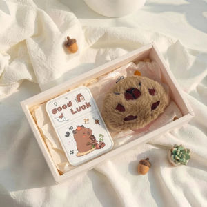 Set Quà Tặng Capybara Dễ Thương Có Móc Khóa Bông Kèm Gương Da Gấp Gọn LILA S.GMKCAPY