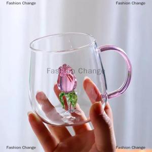 [COD] Fashion Change 3D Creative Glass Cups Transparent Mugs With Handle Coffee Cup Cute Water Bottles Heat Resistant Milk Coupe Best Festival Gifts