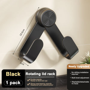 Suction Cup Rotating Pot Lid Holder Adjustable Punch-Free Storage Shelf Wall-Mounted Kitchen Storage Rack Chopping Board Rack