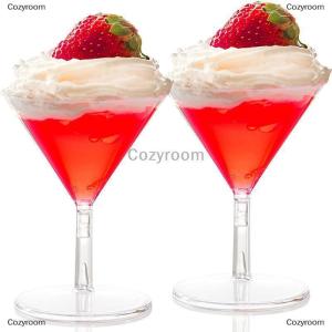 [COD] Cozyroom แก้วค็อกเทลพลาสติกแบบใช้แล้วทิ้ง5ชิ้น60มล. ถ้วยใส่เครื่องดื่มไวน์ขนาดเล็กทำจากพลาสติก